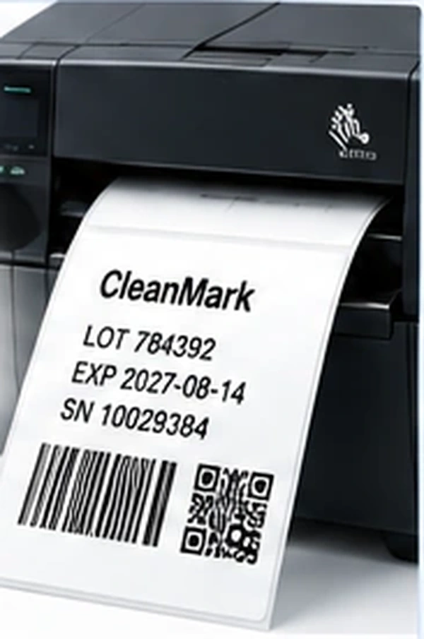 Thermal transfer printer producing a clearly printed barcode label
