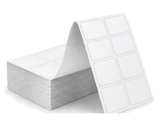 Stack of fanfolded cleanroom labels