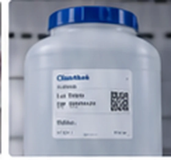 Labeled drug substance containers